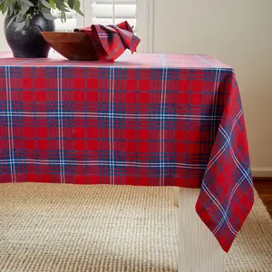 Red Tartan Plaid Tablecloth