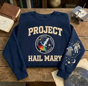Embroidered Project Hail Mary Andy Weir Shirt, Amaze Amaze Amaze Shirt, Ryland Grace Rocky Gift, Space Nerd Apparel, Sci-Fi Book Lover Gift