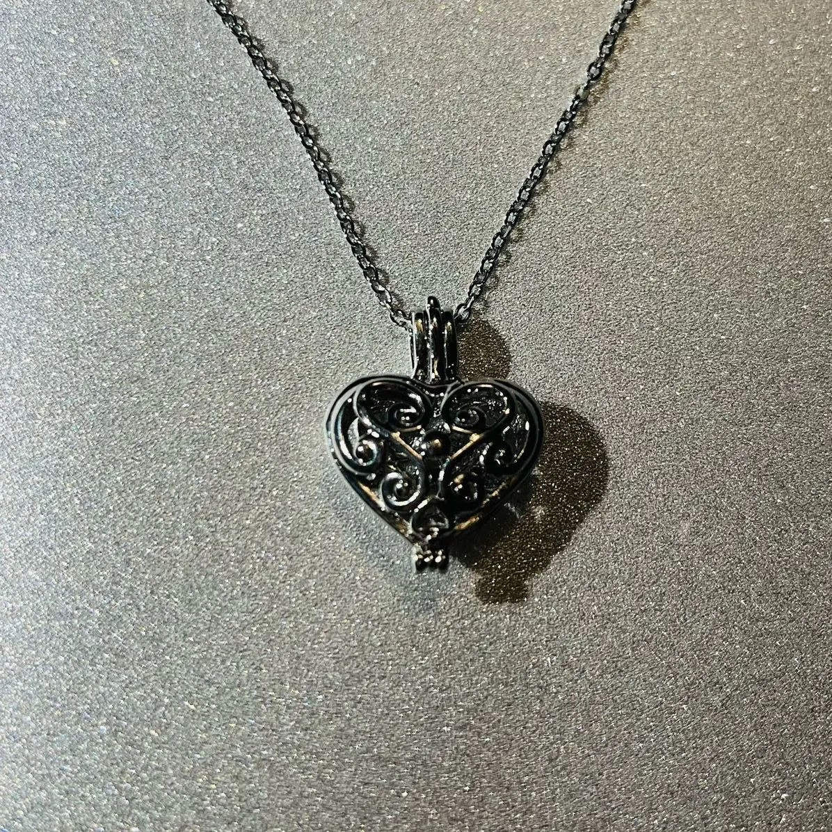 Heart aromatherapy necklace