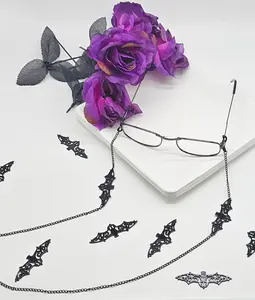 Handmade Gothic Bat Halloween Cosplay Bat Chain for Glasses Cases & Accessories