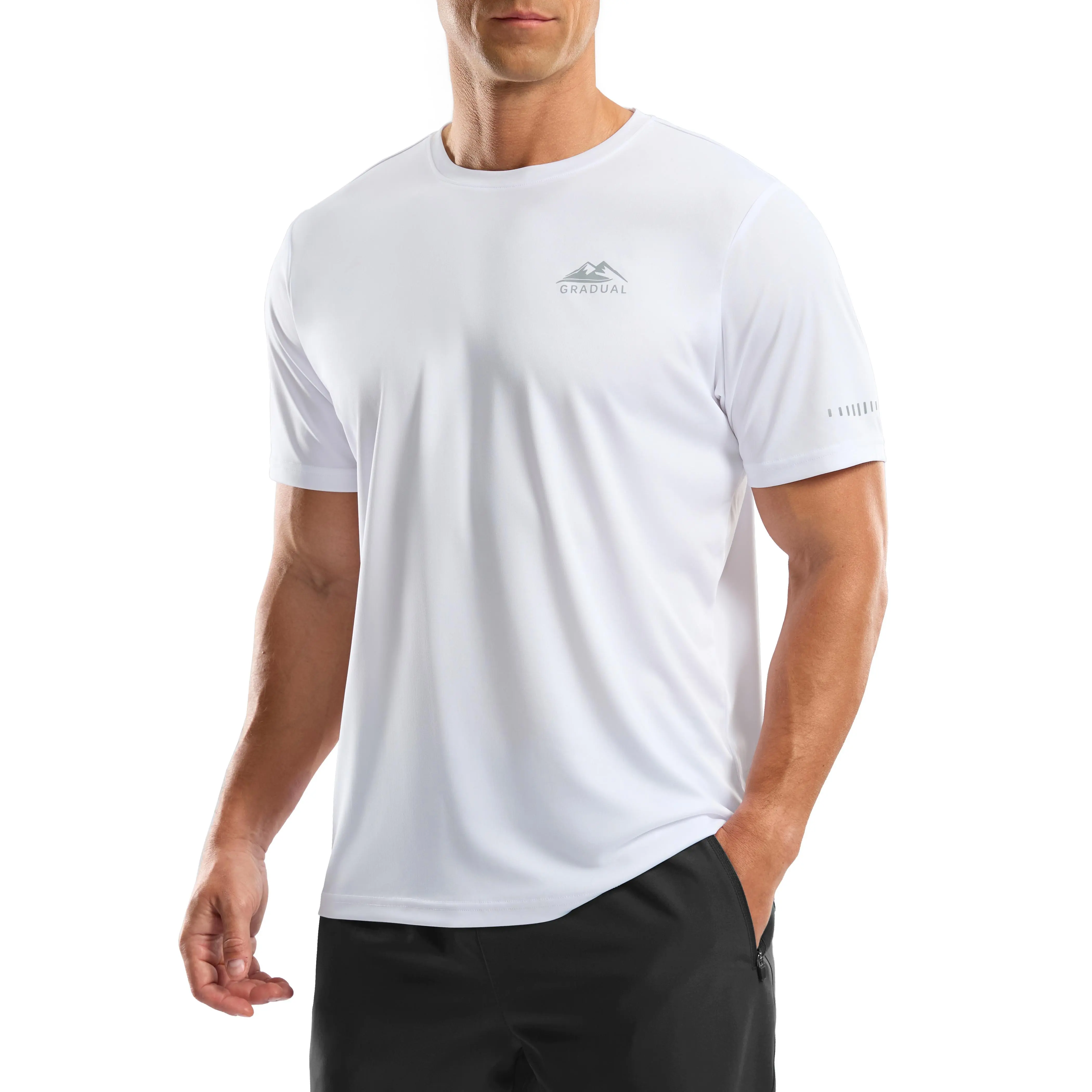 G GRADUAL Men's Long Sleeve Rash Guard - Athletic Fitted, Breathable Workout Shirt with UPF 50+ Sun Protection for Hiking, Fishing