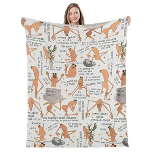 Marcus The Worm Flannel Blanket This Super Soft Flannel Blanket The Perfect Gift for Christmas and lovers Soft Warm Cozy Throw for Bed Sofa Nap Travel, Cute Home Decoration