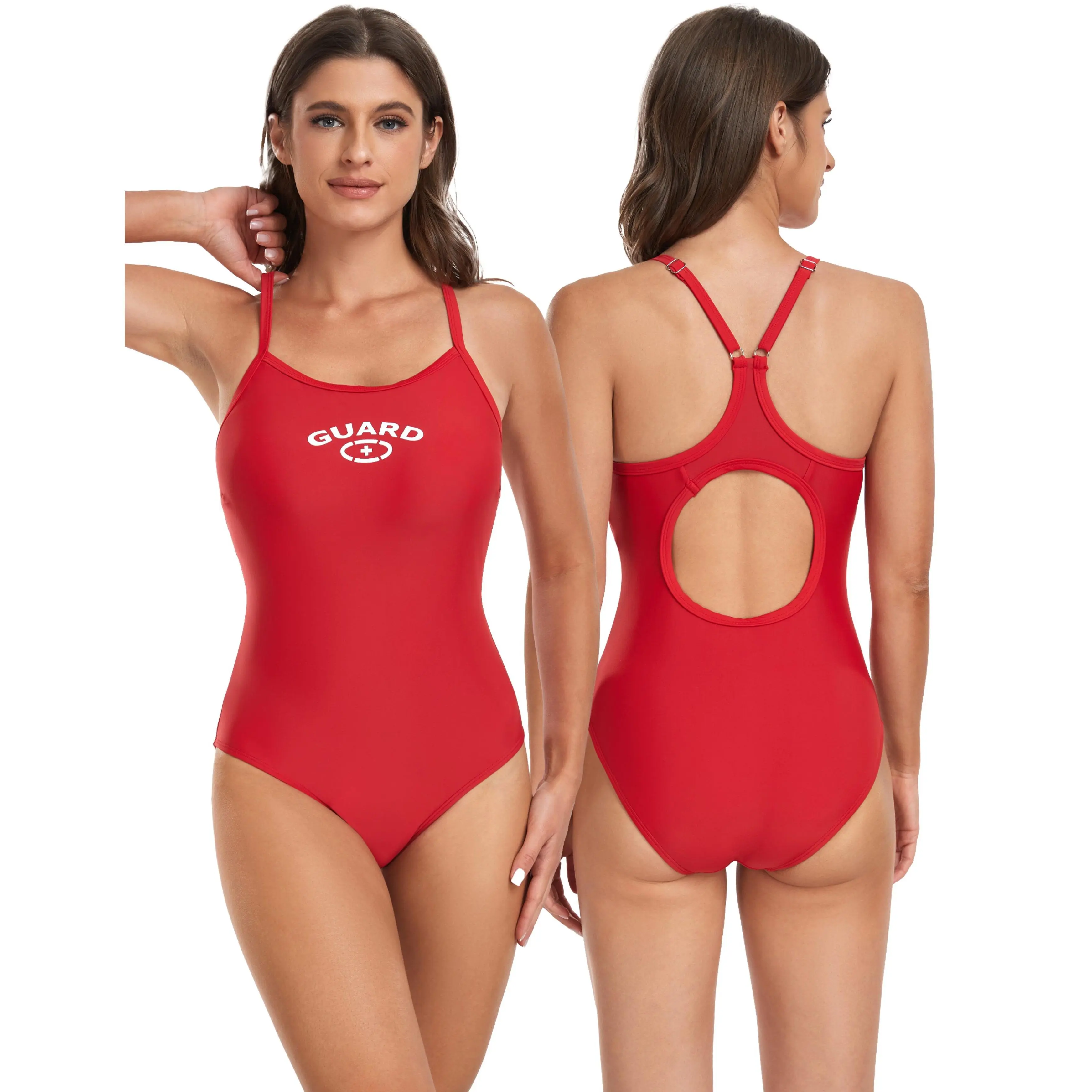 Adoretex Girl's/Women's Guard Adjustable Strap Swimsuit with Padded Bra (FGN30)