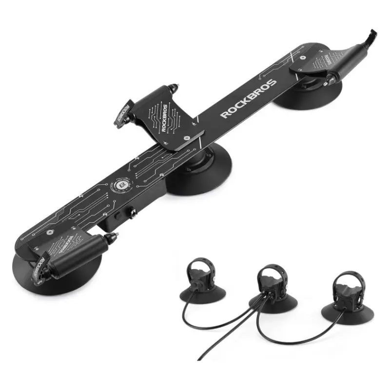ROCKBROS Electric Suction Cup Rear Bike Rack for Cars, Safe Mount for 1-3 Bikes