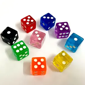 Acrylic Polyhedral Dice Set of 18 with 9 colors, Transparent Candy Colors, 16 mm Right Angle, Multi-Purpose for Tabletop Games, Party Gifts, Action Games Durable