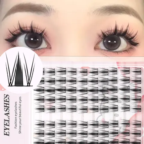 Natural Look Eyelash Extensions, 1 Box Individual False Eyelashes, DIY Curl Eyelashes, Eye Makeup Enhancement False Eyelashes for Women & Girls, DIY Volume Eyelashes, Volumized False Eyelashes, Voluminous False Eyelashes, Volumized Fake Eyelashes