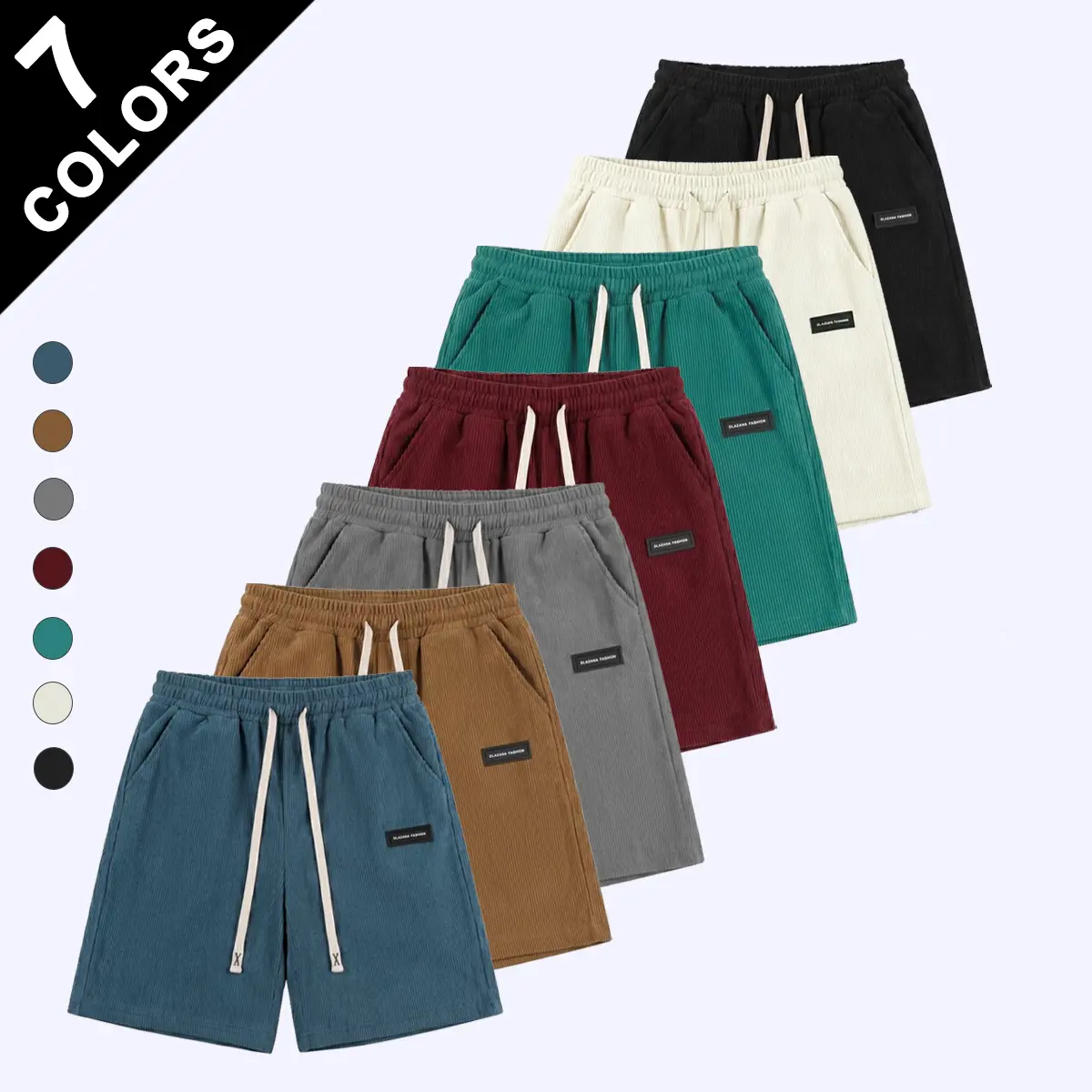 Men's 3-Pack  Corduroy Jogger Shorts Summer Sports Shorts Loose Elastic Waist Drawstring Breathable Gym Fitness Running Athletic Shorts