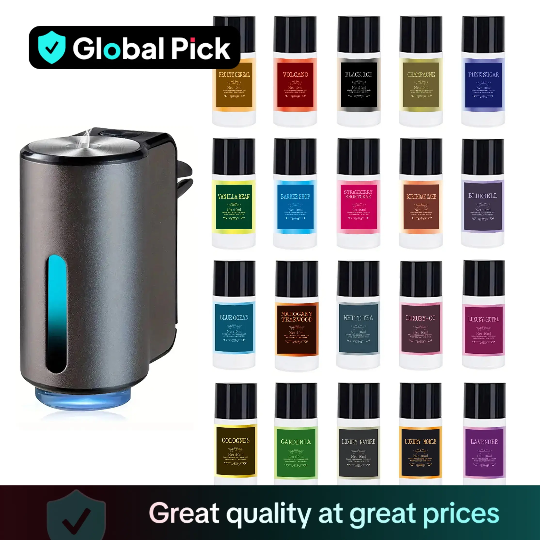 Car Air Freshener, Rechargeable Car Aroma Diffuser Machine with Essential Oil, Car Air Freshener Machine, Car Interior Decoration Accessories