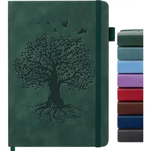 Lined A5 Hardcover Leather Journal Notebook for Women Men, 200 Pages Thick Paper for Writing, Suitable for Work School Note Taking Business Travel, College Ruled