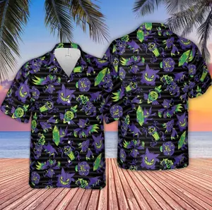 Geng@r Hawaiian Button Down Shirt, Geng@r Gifts Hawaiian Shirt for Unisex, PKM Hawaiian Shirt, Funny Breathable & Comfy Tropical Outfit, Perfect Gift for Him Her on Birthday, Mother’s Day, Father’s Day, Summer Vacation