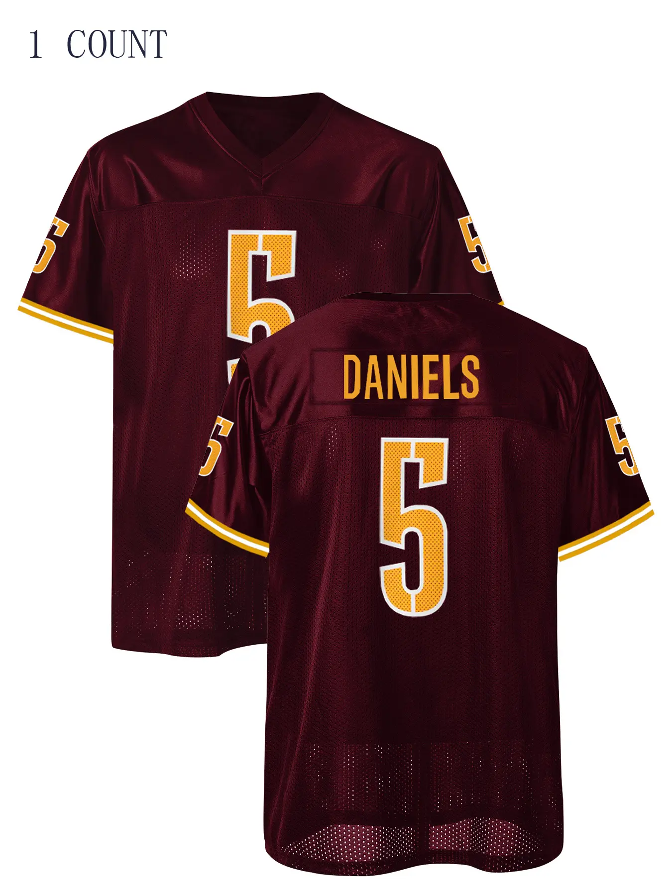 American Vintage Football Jersey, Football Uniform, Football Shirts, Athletic Tops, Breathable Mesh V Neck Pullover, Loose-Fit Short Sleeve Top for Men & Women, Athletic Training Apparel, Suitable for Outdoor Sports &Training and Casual Wear