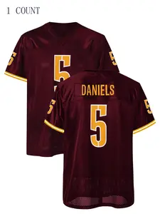 American Vintage Football Jersey, Football Uniform, Breathable Mesh V Neck Pullover, Loose-Fit Short Sleeve Top for Men & Women, Athletic Training Apparel, Suitable for Outdoor Sports &Training and Casual Wear