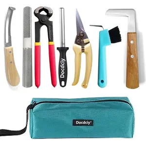 8 Inch Farrier Hoof Trimmer Sharpener Kit for Goats Pigs and Hooved Animals Professional Hoof Clippers Rasp Trimming Tools Complete Goat Hoof Care Kit