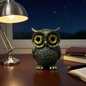 Artistic Owl Figurine, Unique Animal Design Home & Office Decor, Home Decor Accessory, Collectible Room Decor, Perfect Gift for Art Lovers, Ideal for Living Room & Desk Display