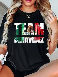 100% Cotton Team Mexico Boxing Benavidez T-Shirt
