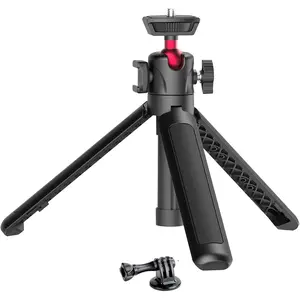 MT-16 Extendable  Tripod, 4 Levels Adjustment 360? Ball  Cold Shoe Lightweight Portable Vlog Travel Selfie Stick Handle Grip Desktop Webcam Tripod for DSLR Action Camera