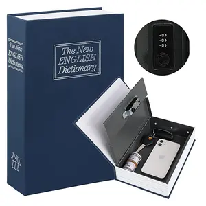 Real Paper Transfer Book Safe, Hollow with Secret Hidden Compartment, Combination Lock, 8.7"×6"×2"