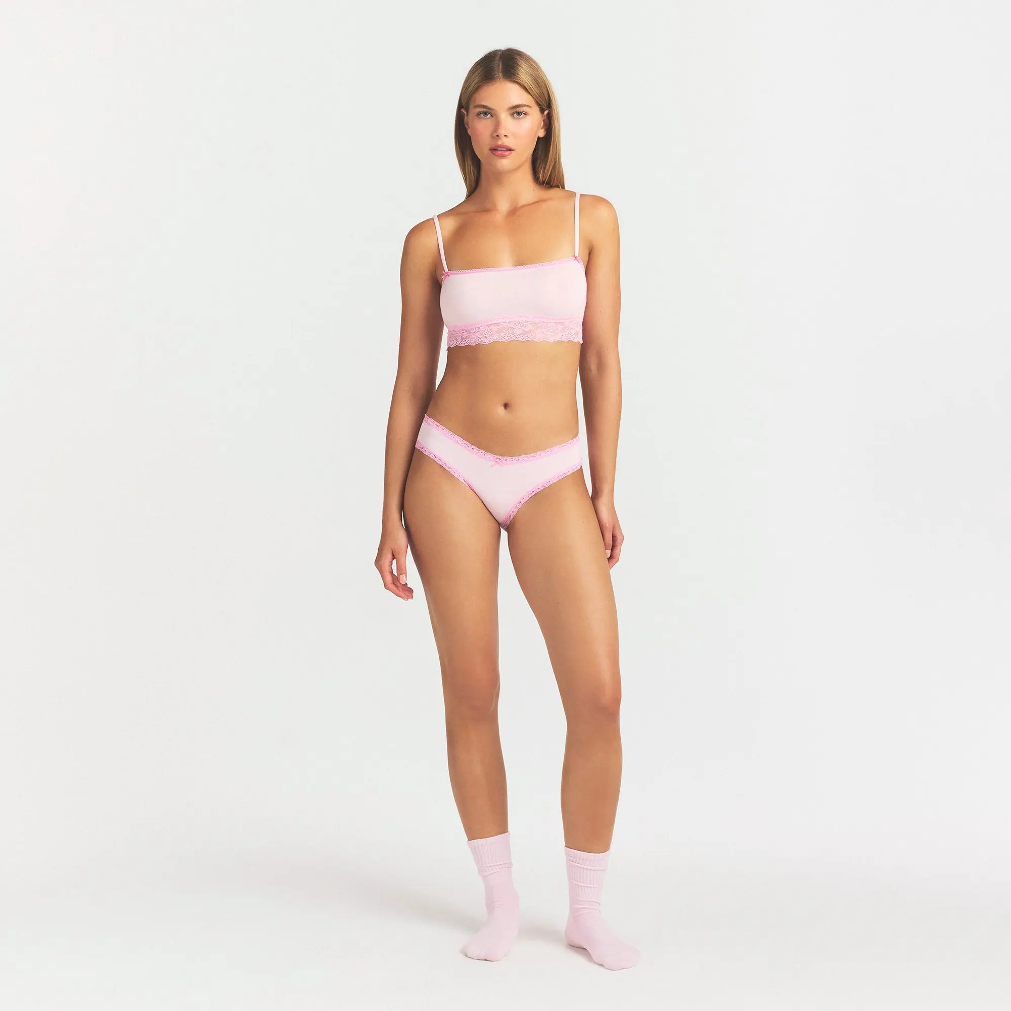 SKIMS LIGHTWEIGHT COTTON LACE BRIEF