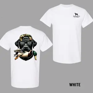 [100% Cotton] Unisex🦆 Straight Up Southern Duck Dog T-shirt, Black Hunting Lab Graphic, Camo Hat Design, Outdoor Sports Tee, Trendy Graphic Shirt, Comfortable Casual Fit, Perfect for Outdoor Adventures Fits