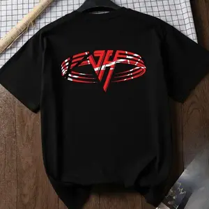 VAN HALEN VH Logo T-Shirt, Hard Rock Band Music Retro Concert Merch, Classic Heavy Metal Aesthetic Tee, Fashion Cotton, Full Colors, Full Sizes, For Men, For Women