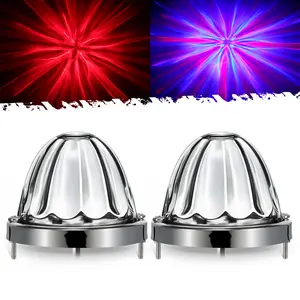 Partsam 2Pcs LED Glass Watermelon Lights, Clear Lens Watermelon Marker Lights Turn Signal for Semi Truck, Compatible with Freightliner Kenworth Peterbilt