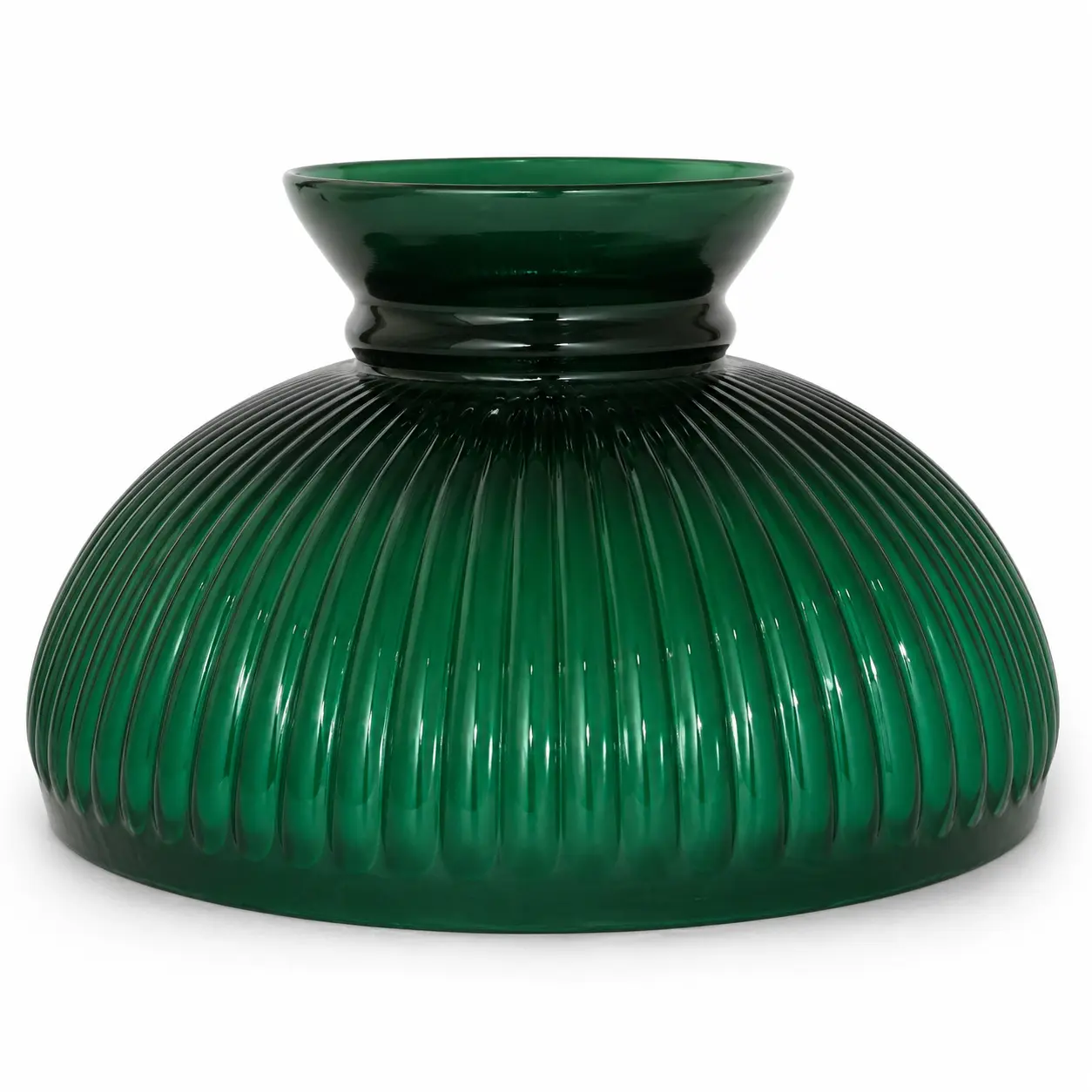 Green Ribbed Flair Top Student Lamp Shade | 10" Ring, 9¾" Bottom | SKU 12554