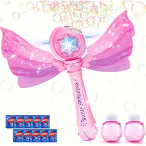 Bubble Wands for Kids Ages 3-5 Years Old: Bubble Wand Girl Toys Age 3-4 Years Old, Bubble Machine with and Light, Toys for 3-8 Year Old