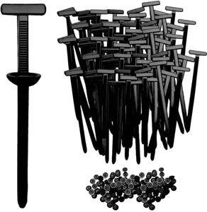2026 New 100Pcs Heavy Duty Self-Locking Nylon Cable Tie Buckle, Universal Multipurpose Zip Ties Holder, Plastic Cable Management Tool for Car Daily Repair & Quick Fix