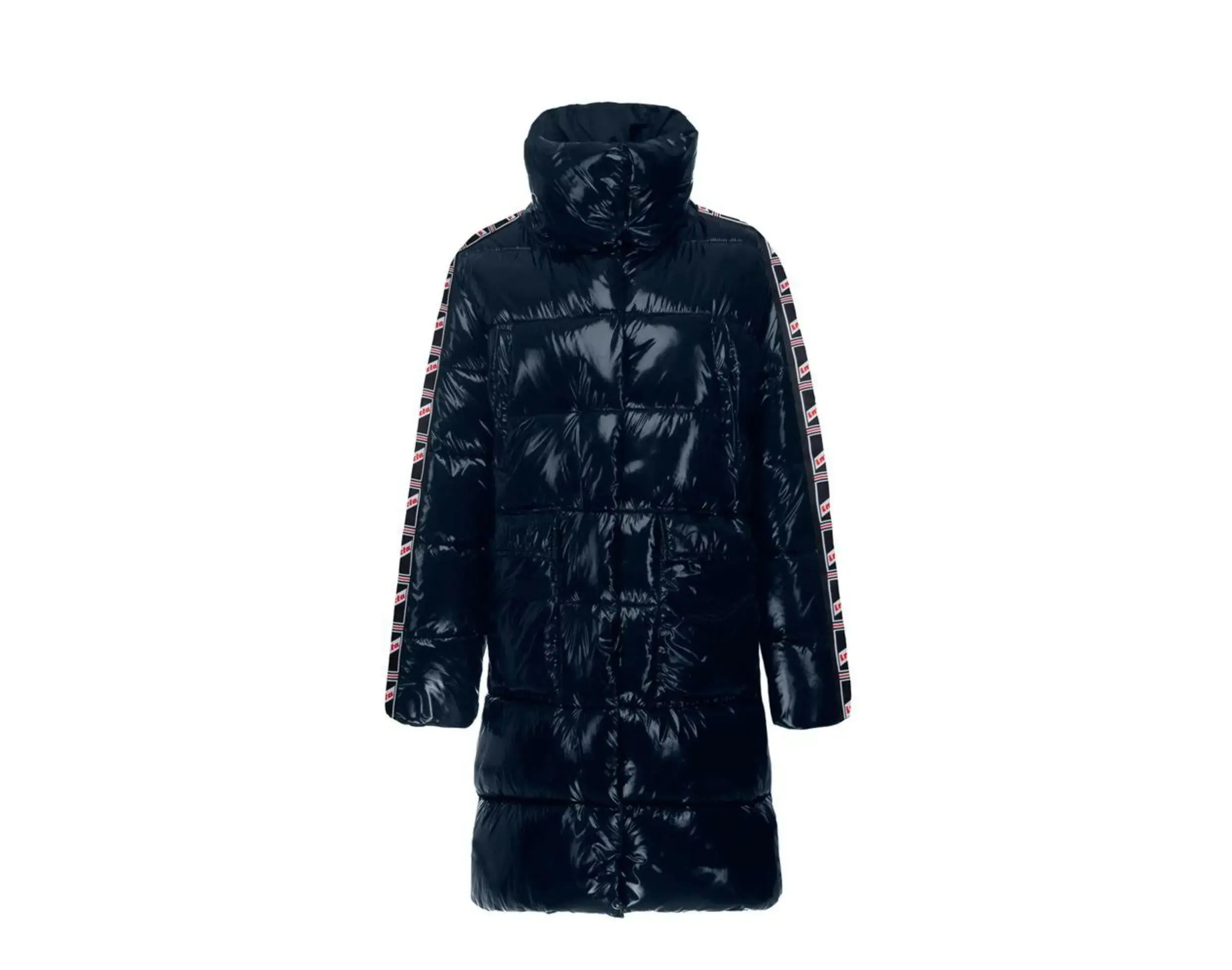 Invicta Lisa Long Glossy Coat Puffer Jacket in Navy | Women's