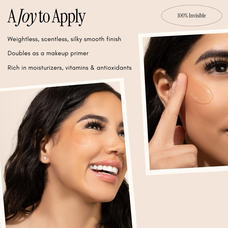 Nantucket Gold 100% Invisible Daily Facial Moisturizer with SPF 40 + Hyaluronic Acid + Vitamin C, Weightless, Scentless, Primer - For All Skin Skin Tones - 1.7 fl oz Hydrating Skincare