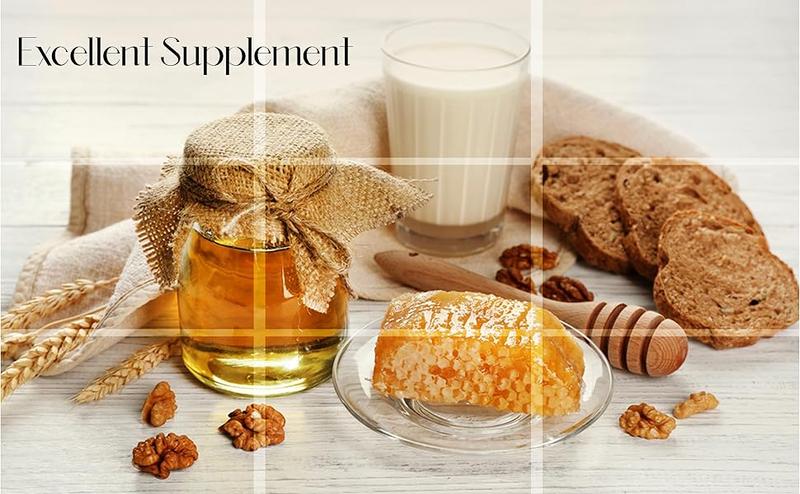 Taj Gourmet All Natural Raw Honeycomb Honey Pure Turkish Raw Honey Comb -All Natural Edible Honey Combs Raw Edible - Perfect For Healthy Smoothies Honey With Honeycomb, 200g (7.05oz)