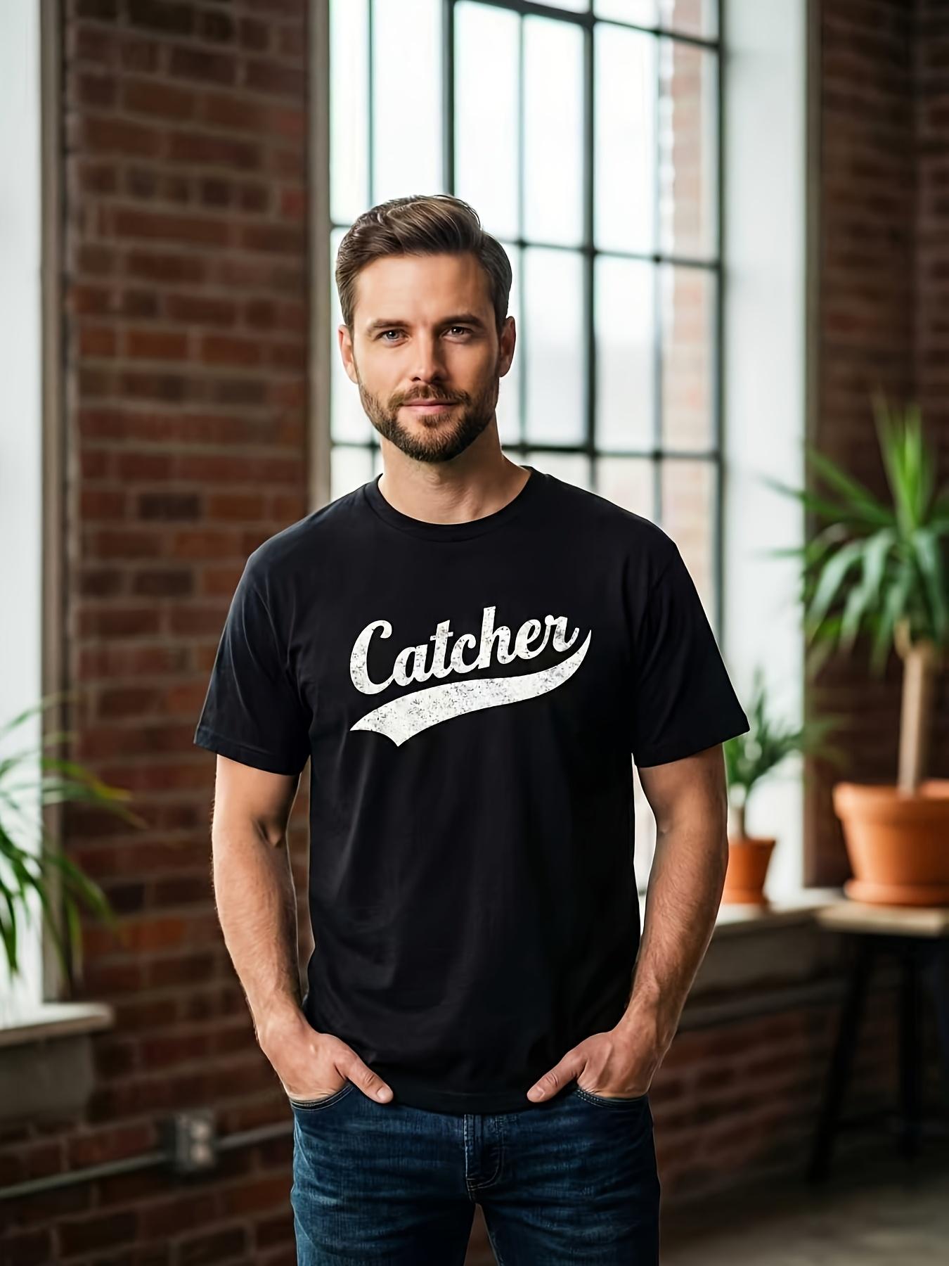 Funny Catcher Gay Pride T-Shirt |   Comfortable, Printed, Stylish, 220G, Casual Crew Neck, Slight Stretch Fabric, Short Sleeve, Flared Hem, All-Season