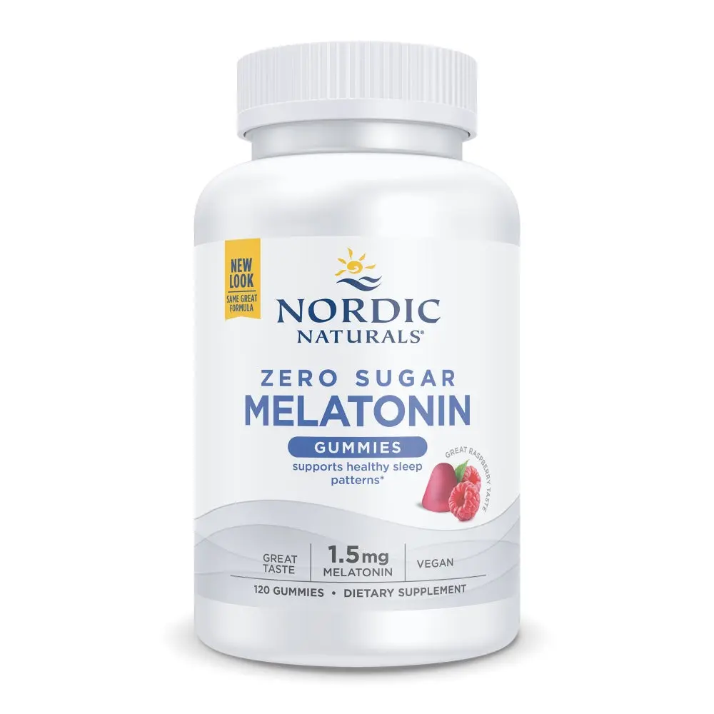 Nordic Naturals Zero Sugar Melatonin Gummies 1.5 mg – Sleep Support, 120 Gummies