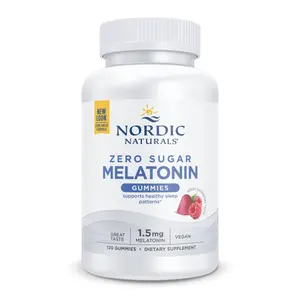 Nordic Naturals Zero Sugar Melatonin Gummies 1.5 mg – Sleep Support, 120 Gummies