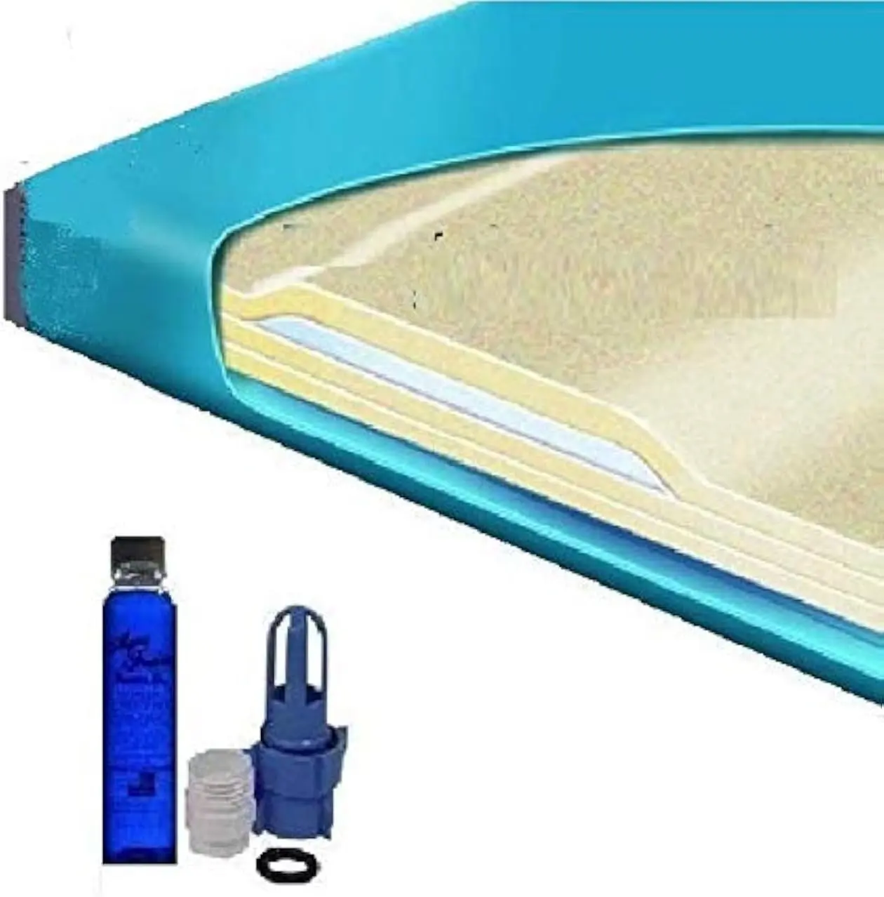 Queen 3000L 80% Semi Waveless Waterbed Mattress with Fill Kit and 4oz Conditioner