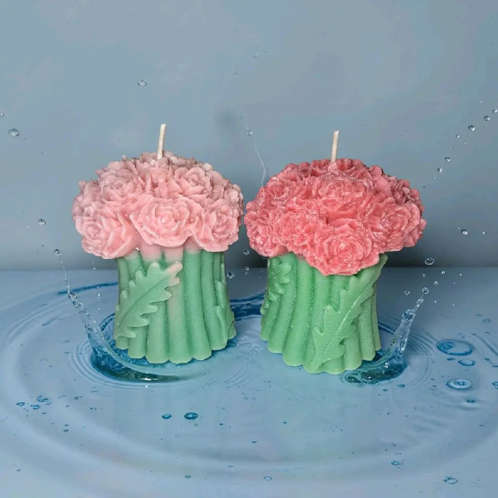 Scented Rose Bush-Shaped Candle
