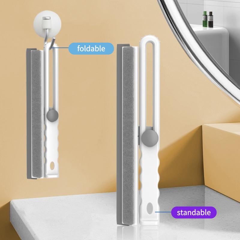 3 in 1 Foldable Window Cleaning Scraper, Squeegee and Scrubber, Multifunctional HouseholdCleaning Tool Glass Mirrors