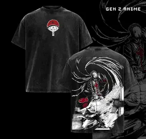 Obito Kamui Narutoo Anime Vintage Washed Oversized T-Shirt, Mangekyo Sharingan Graphic, Heavy Cotton Anime Streetwear Gift for Fans 2026