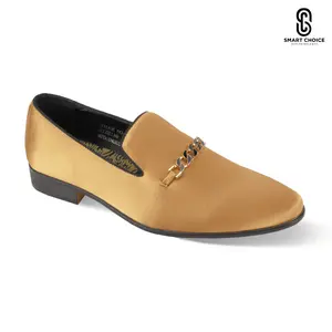 Velvet Prom Wedding Men's Shoes Gold