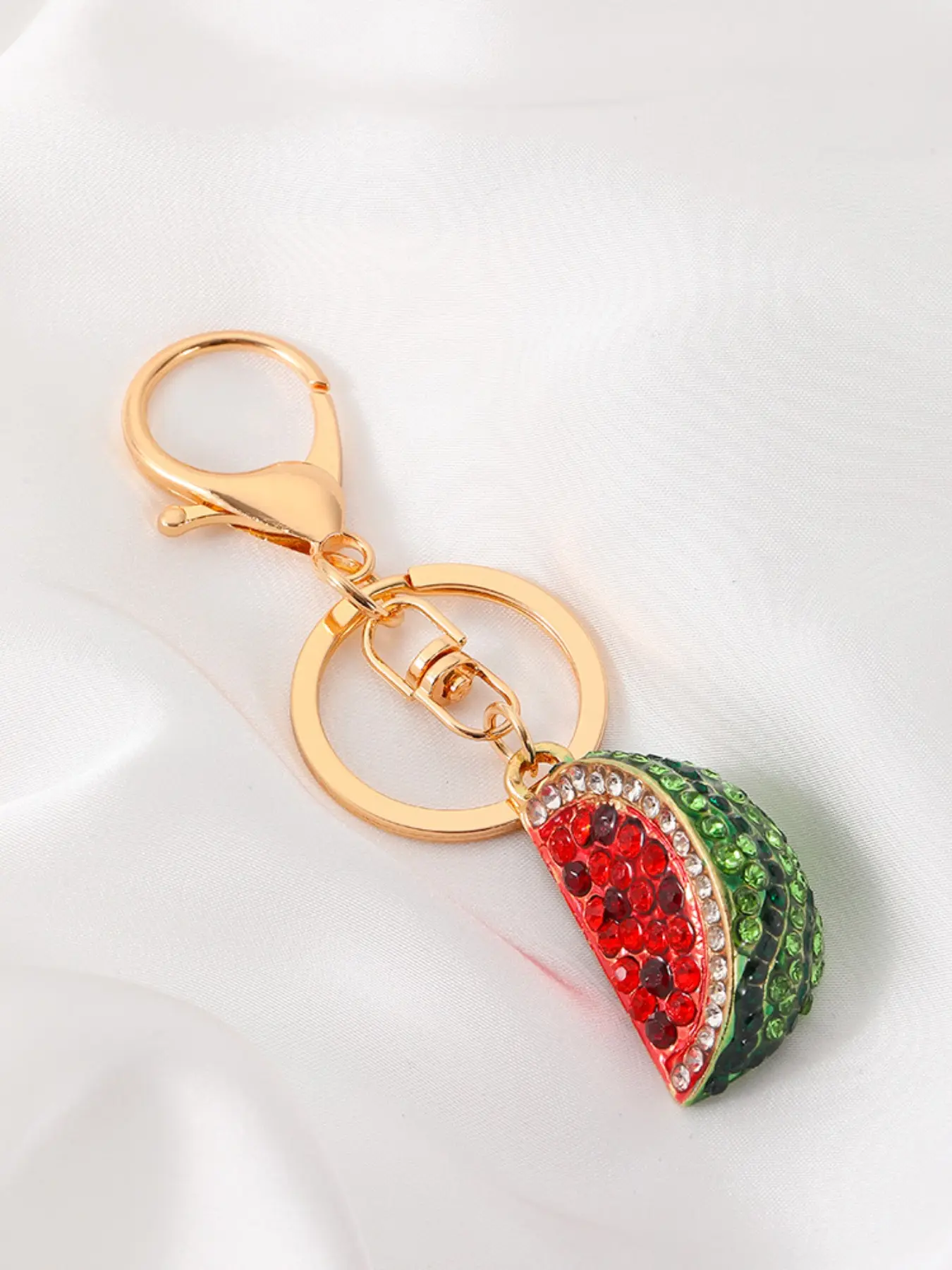 1/10pcs Creative Fashionable Alloy Keychain, Cute Watermelon Design, Ideal Gift for Gothic Y2K Style Lovers, Perfect for Women's Bags & Cars
