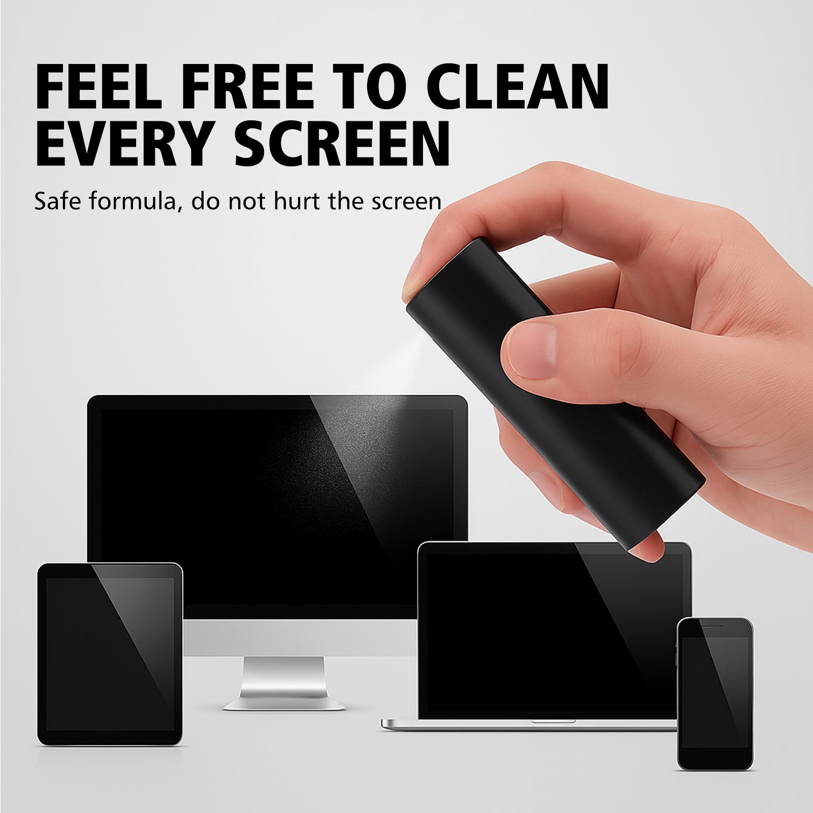 XPERTCHEMY Screen Cleaner Spray and Wipe 15ml TV Screen Cleaner Spray and Microfiber Cloth kit for Phones, iPads, Computer, MacBooks, Laptops, Monitor and Electronic Devices