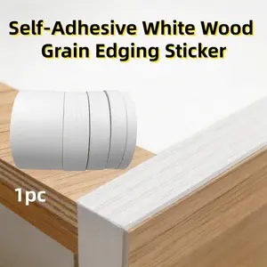 1 Roll Of 10Meters Self-Adhesive PVC Wood Grain Molding Tape,Self-Adhesive White Wood Grain Edging Sticker For Repair And Decorate, Suitable for Cabinets, Edges Banding Tape, Multiple Specifications Available