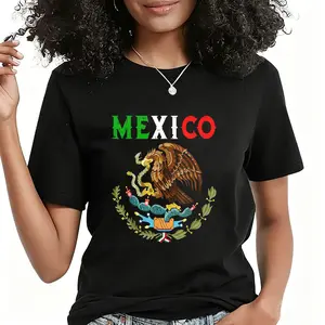 Independence Mexican Day Mexico Eagle Mexico Viva Mexico Cotton T-Shirt Graphic Tee