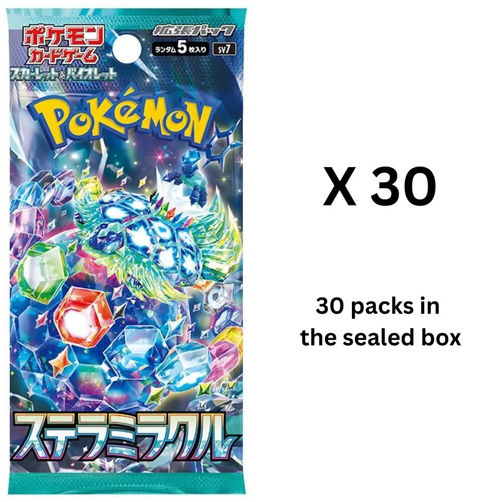stella miracle booster box Stellar SV7 Pack Keep Out Of Reach Of Children. Pokemon Japanese Stellar Miracle Booster