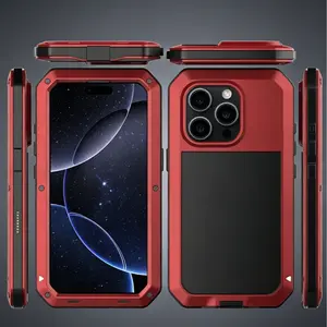 3 in 1 heavy duty rugged phone case,360 full body protective case with built-in tempered glass screen protector,shockproof dustproof waterproof case for iPhone 17 16 15 14 13 12 11 X