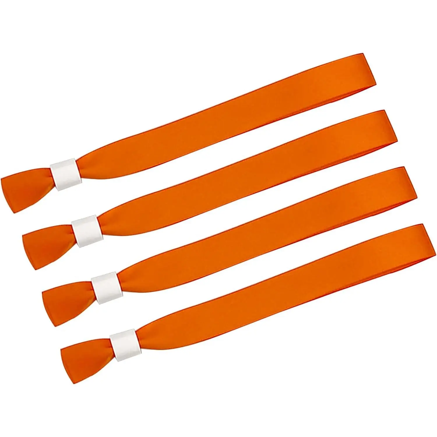 100 count Cloth Event Wristbands, Adjustable Fabric Wristbands for Events with Secure Snap, Soft Disposable Bracelets for Concerts, Festivals, VIP Entry and Nightclubs - 13.78" x 0.59"(Color:Orange)