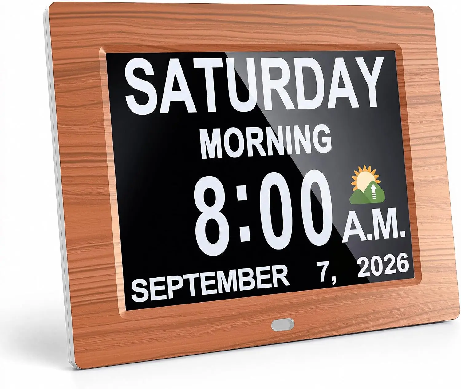 8" Large Digital Calendar Day Clock large display Full day & date 12 alarms Auto-dimming IPS wide angle Easy for seniors to read  Large Digital Calendar Day Clock for Seniors