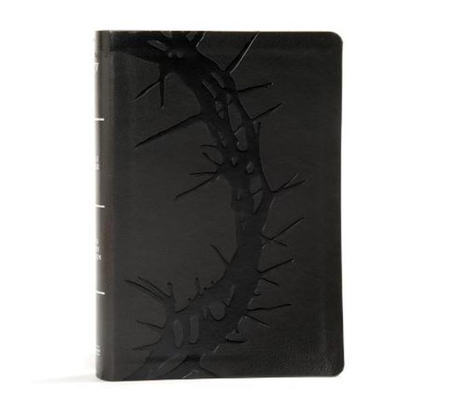 KJV Large Print Personal Size Reference Bible, Charcoal LeatherTouch Crown of Thorns