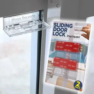 Shop Square Sliding Door & Window Locks - Childproof Safety Locks for Glass Doors & Windows with Strong Adhesive