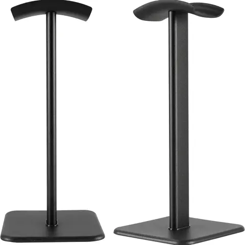 Aluminum Metal Headphone Stand - Universal Headphone Accessories for AirPods Max, HyperX Cloud II, Xbox 1, Turtle Beach, Sennheiser, Sony, Bose, Beats PC Gaming & Bluetooth Headsets (Black) - Audio Accessories